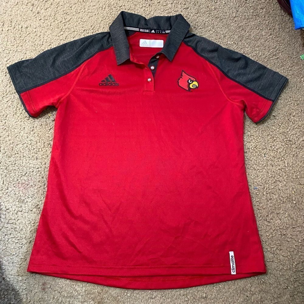 Womens Adidas Louisville Cardinals Polo Shirt